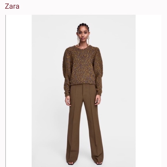 ✨ Zara Speckle Knit V Neck Sweater L ✨ - Picture 3 of 5